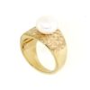 Anello con perla di fiume in oro 14kt.Wedding collection.designer Gabriela Rigamonti
