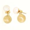 Orecchini perla in oro giallo 14kt.Designer Gabriela Rigamonti