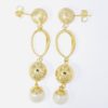 14kt yellow gold earrings with natural fresh water pearls