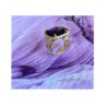 Yellow gold Ring with Amethyst gemstone. Moresque Collection.Designer Gabriela Rigamonti