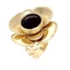 Yellow gold ring with black onyx. Also available in 14Kt and 18Kt gold.Glitter Collection.Designer Gabriela Rigamonti