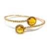 Bracciale Oro giallo con gemma di lemon quartz.Moresque Collection.Designer Gabriela Rigamonti